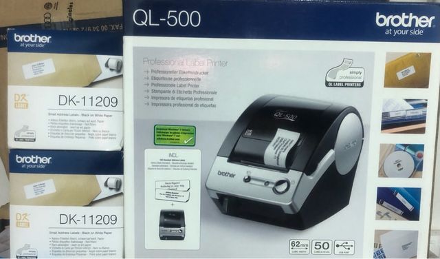 Impressora para etiquetas con rotllos etiquetas