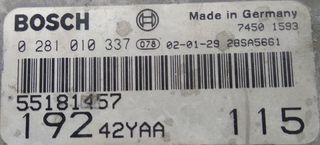 Centralita Motor  0281010337 0 281 010 337