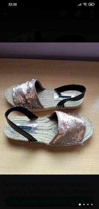Sandalias Stradivarius esparto de segunda mano en WALLAPOP