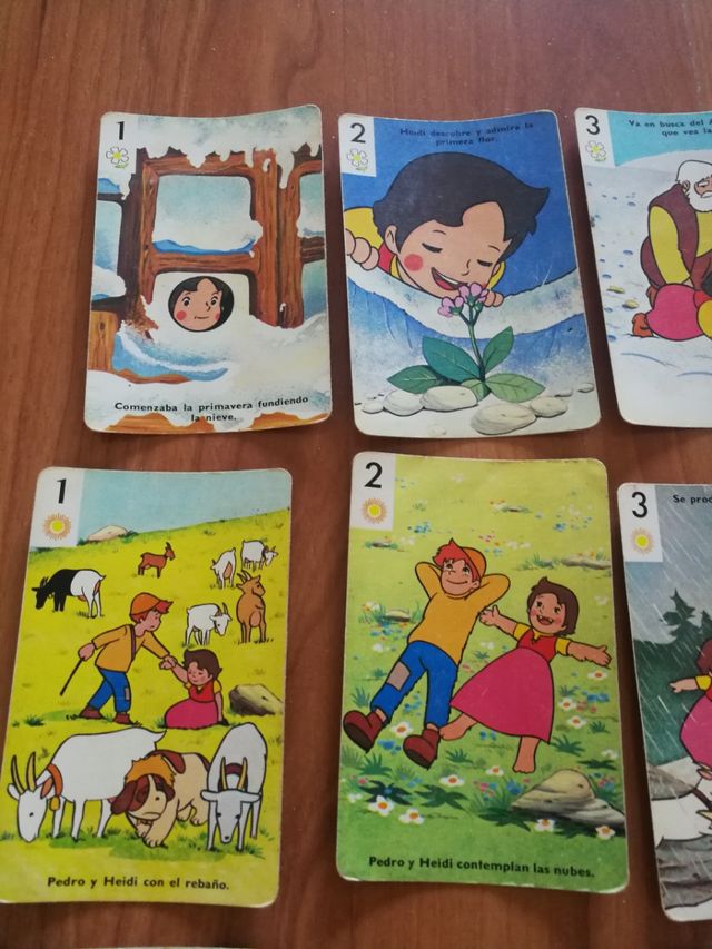 Cartas Heidi. Las 4 estaciones. Años 70