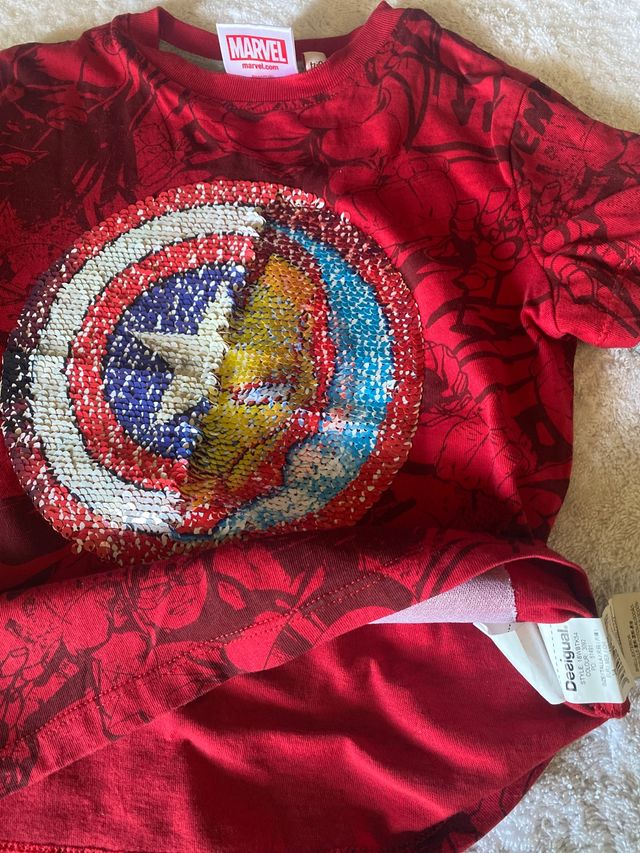 Camiseta manga larga Marvel/Desigual T3-4