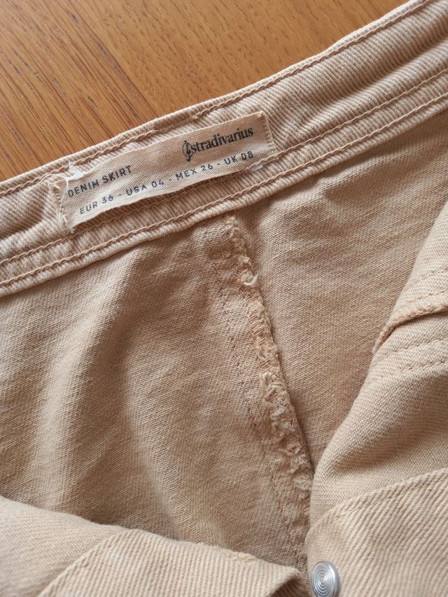Falda vaquera marrón clarito