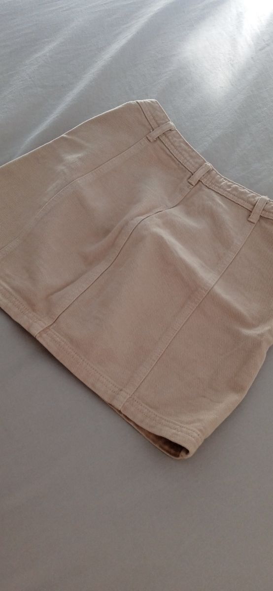 Falda vaquera marrón clarito