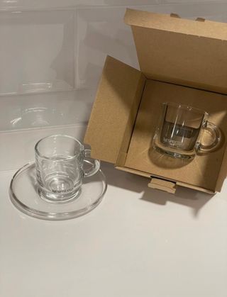 Taza de café 85/150ml Nespresso de Doble Pared de Vidrio Taza de Café Claro  con