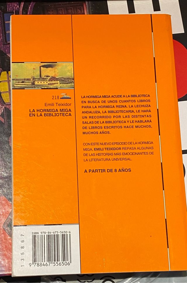 Libro: la hormiga Miga en la biblioteca