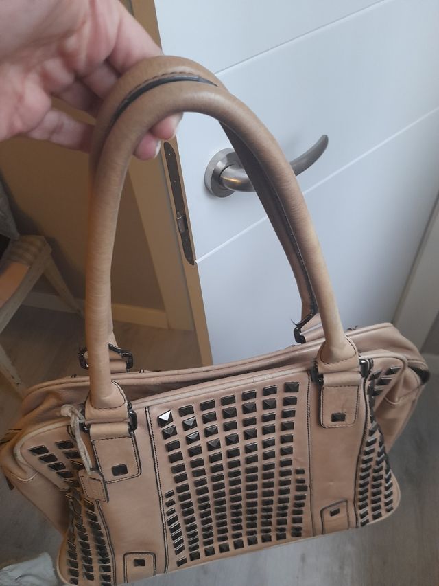 bolso grande piel de Zara