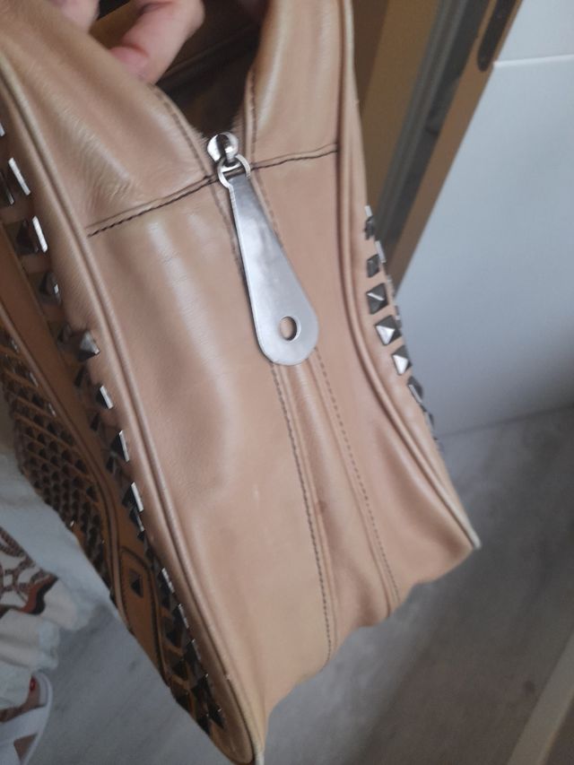 bolso grande piel de Zara