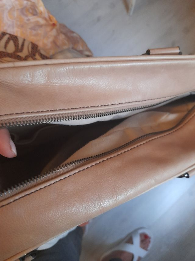 bolso grande piel de Zara