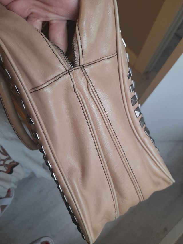 bolso grande piel de Zara