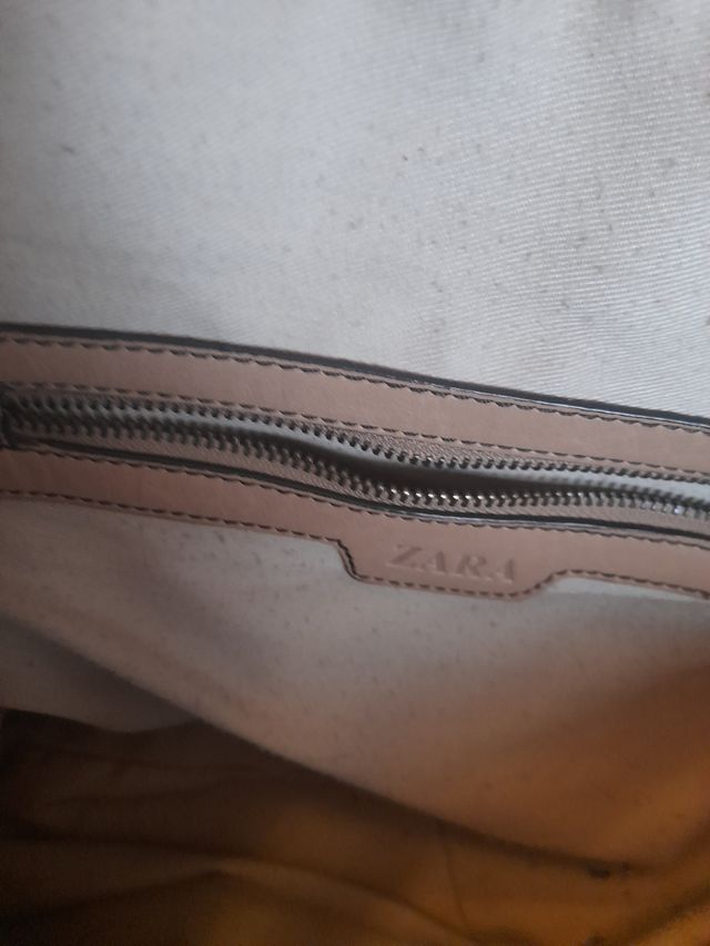 bolso grande piel de Zara