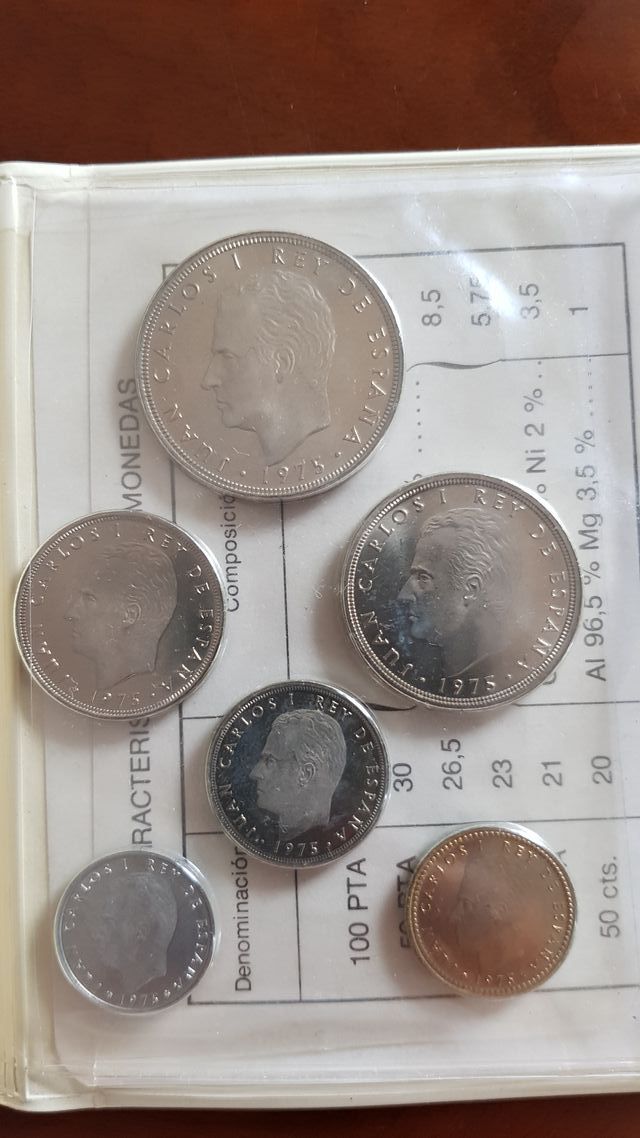 Cartera monedas Juan Carlos I 1975*76