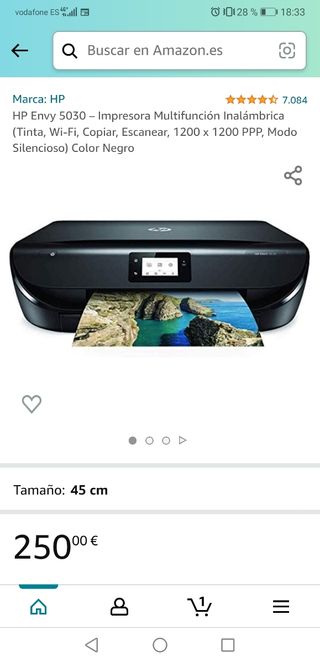 Impresora HP Envy 5030 de segunda mano por 50 EUR en Marbella en WALLAPOP