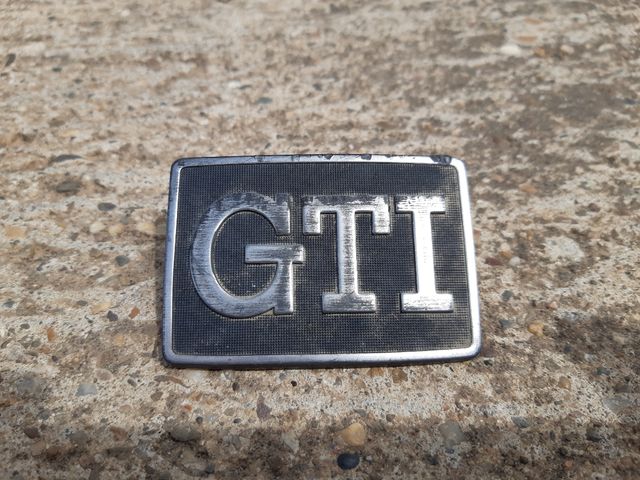 VW Golf 2  GTI Rotulo Negro Satinado/Cromado