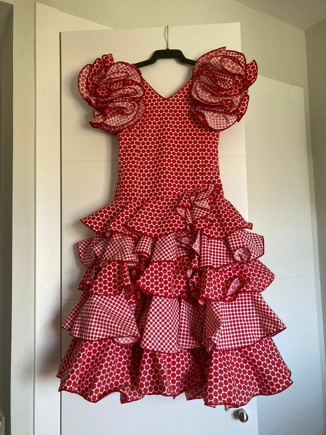 Traje de flamenca niña talla 4/5 años