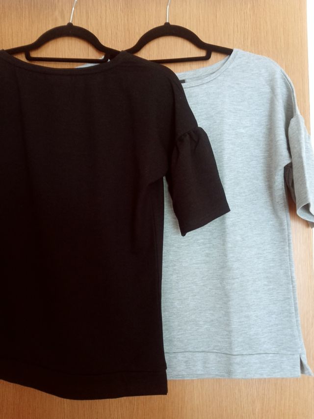 Conjunto de 2 camisetas gris/negra de Vila