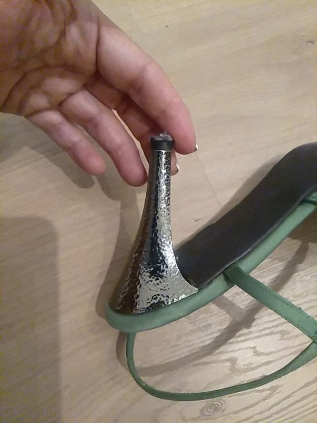 zapatos ceremonia raso verde 36