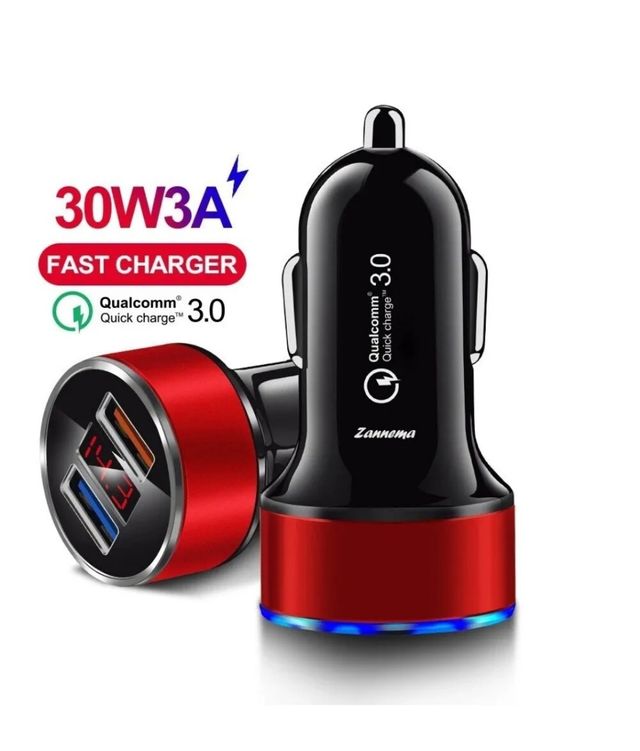 Caricatore Accendisigari 30W 3.1A Smartphone LED