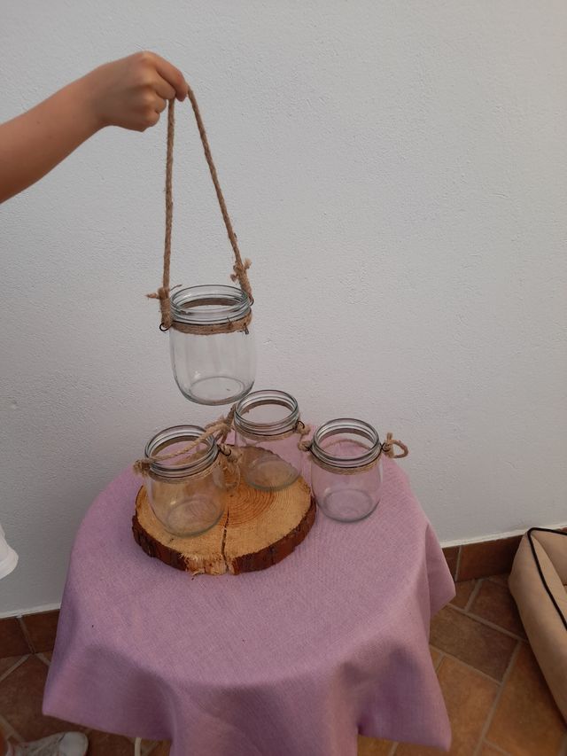 Tarros de cristal para colgar