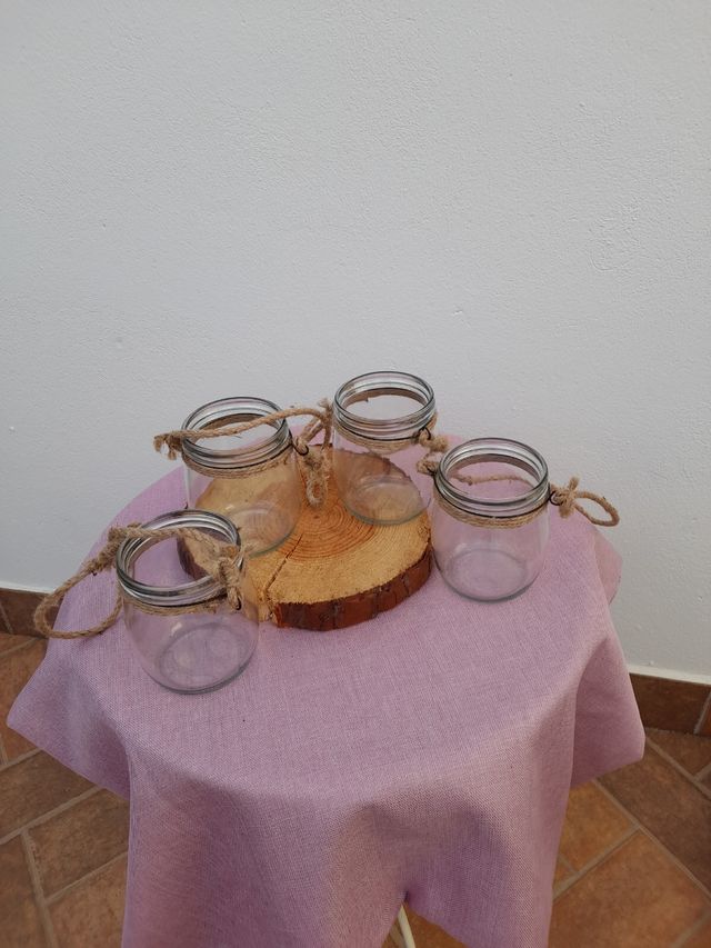 Tarros de cristal para colgar