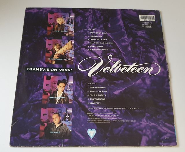 Vinilo - Velveteen - Transvision Vamp