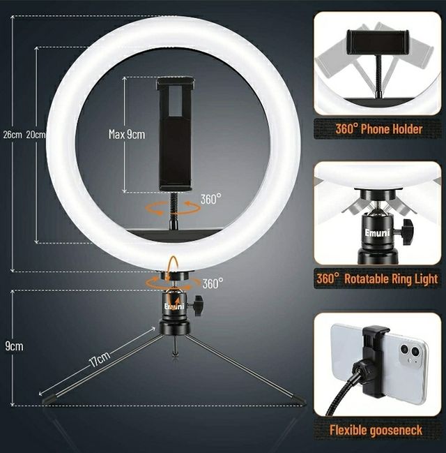 Anillo de luz LED 10 Pulgadas