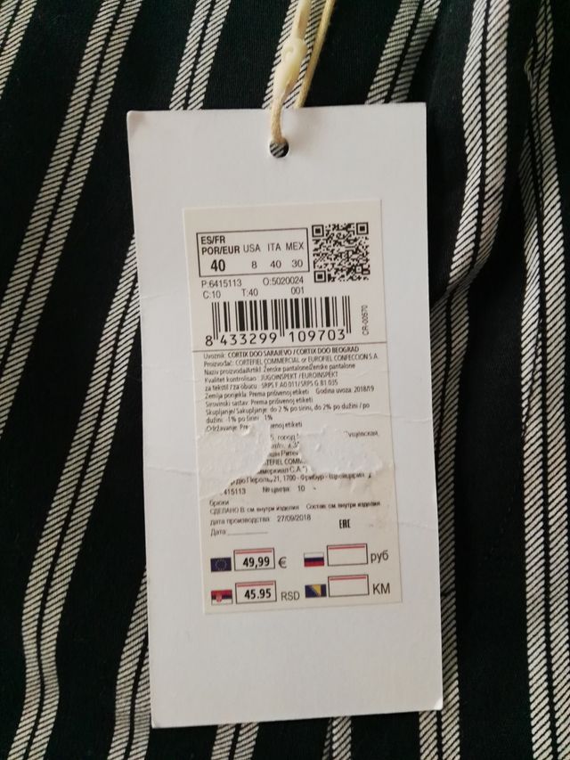 pantalón Milano t..40 nuevo con etiqueta