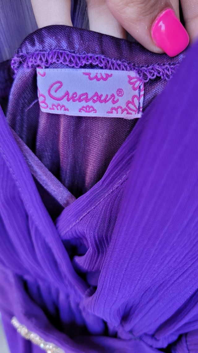 Vestido morado corto