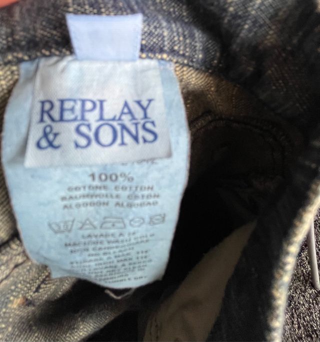 Jeans REPLAY ragazza in denim delavé con toppe