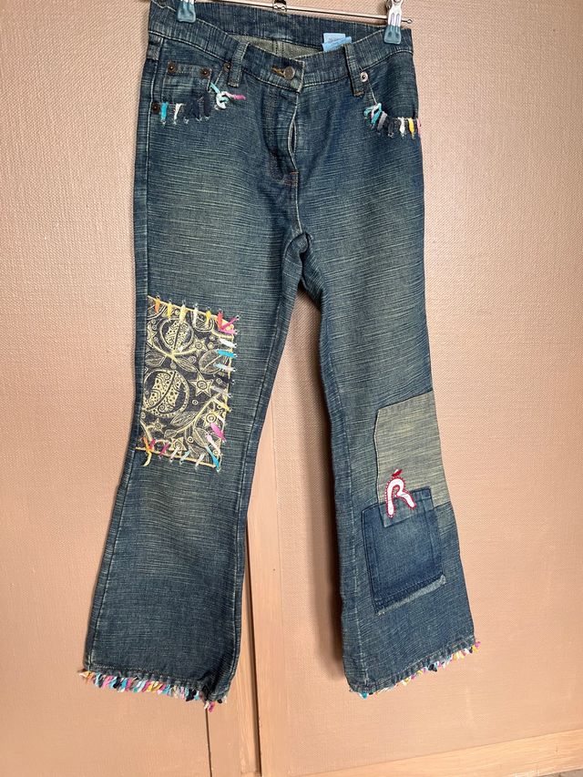 Jeans REPLAY ragazza in denim delavé con toppe