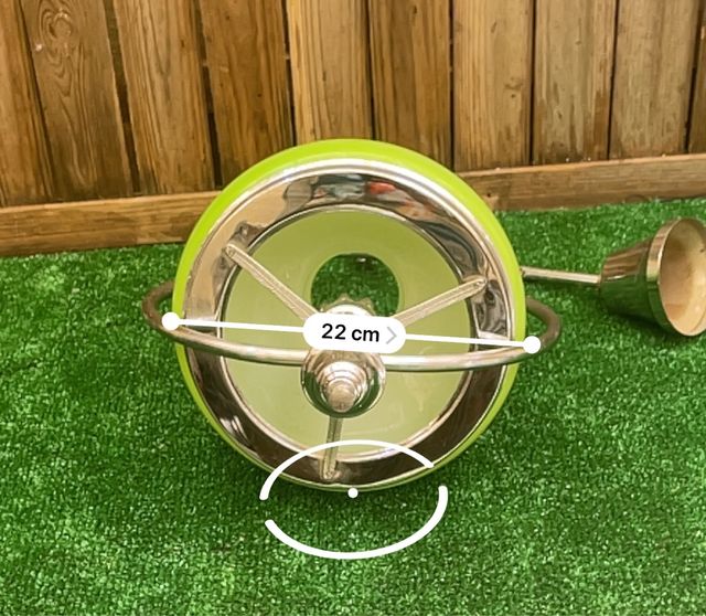 LÁMPARA DE OPALINA VERDE LIMA VINTAGE AÑOS 60