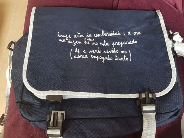 Bolsa portaportátil, estudiantil, divertida.