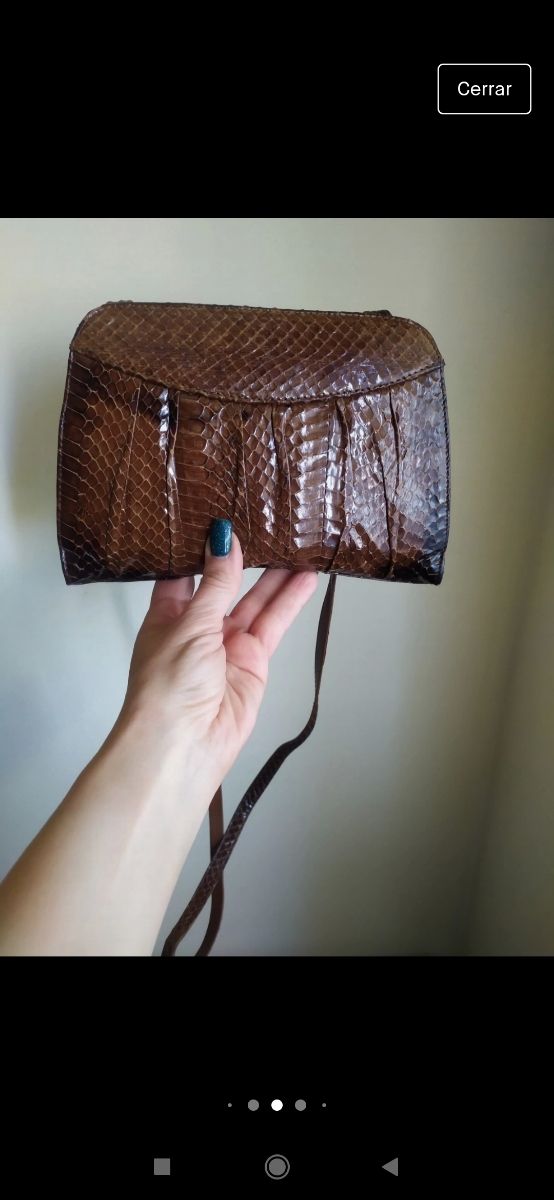 Zapatos Luxax y bolso vintage de cuero serpiente