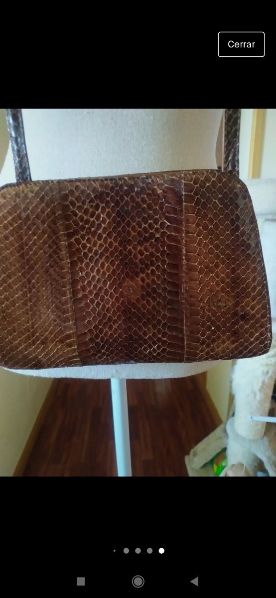 Zapatos Luxax y bolso vintage de cuero serpiente