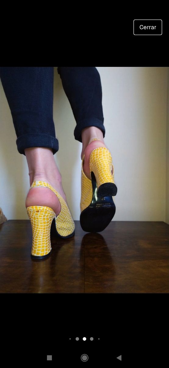 Zapatos de verano con tacones de cuero genuino