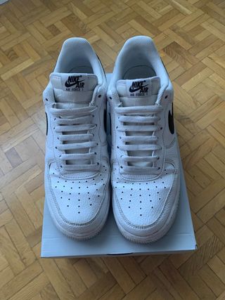 Nike Air Force 1 blanco y negro. Talla 45 de segunda mano por 55 EUR en  Talavera de la Reina en WALLAPOP