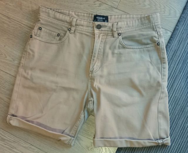 Vaquero corto beige talla 42