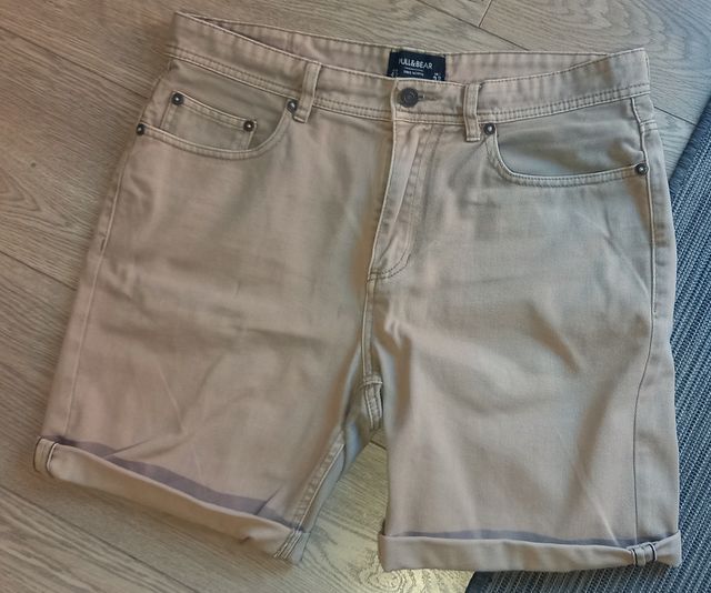 Vaquero corto beige talla 42