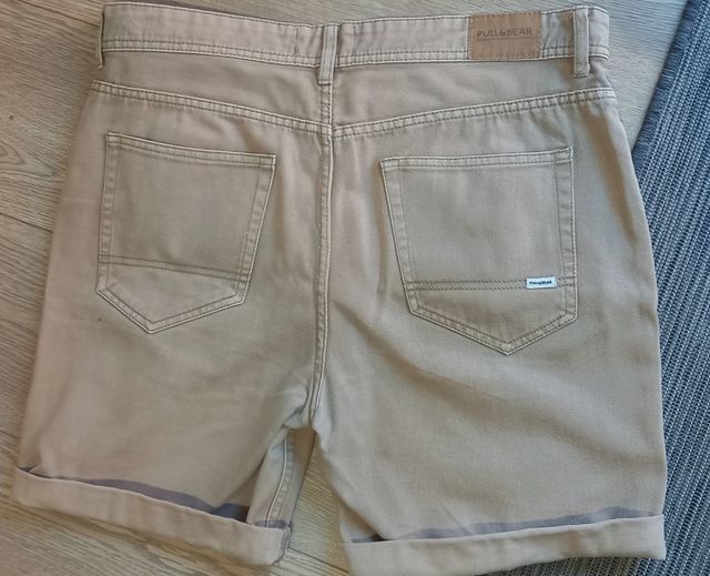 Vaquero corto beige talla 42