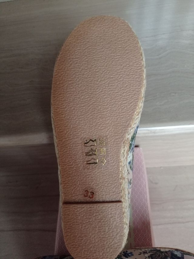 Bailarinas de tela "Fresas con Nata"