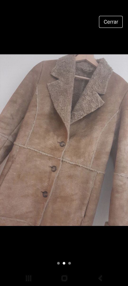 abrigo largo ante rizo