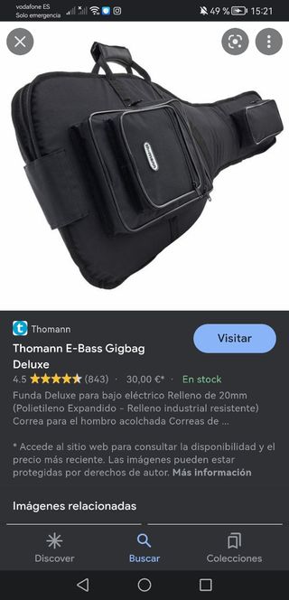 Funda thomann guitarra eléctrica de segunda mano por 20 EUR en Barcelona en  WALLAPOP