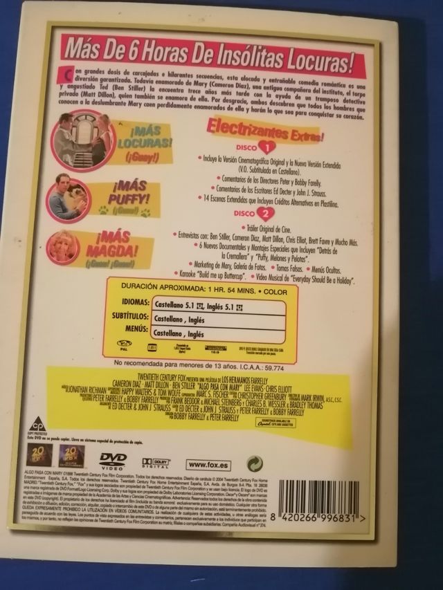 DVDs Algo pasa con Mary