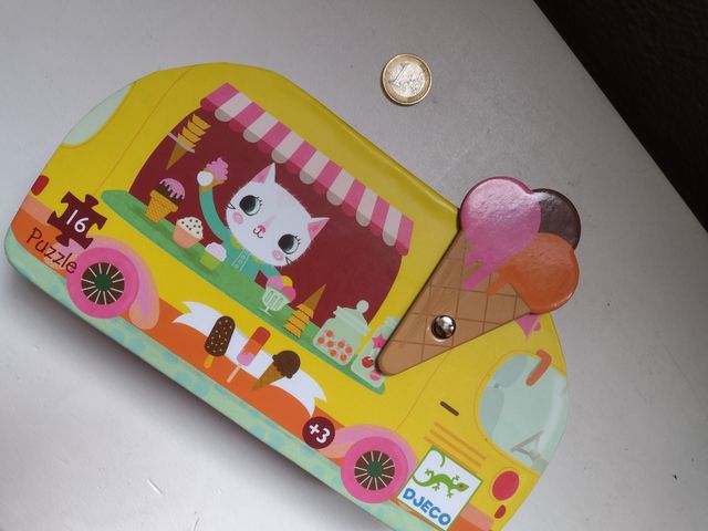 Djeco helados estuche puzzle camión nuevo.