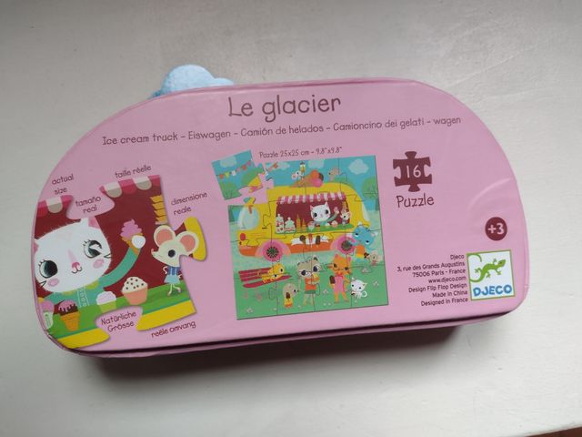 Djeco helados estuche puzzle camión nuevo.