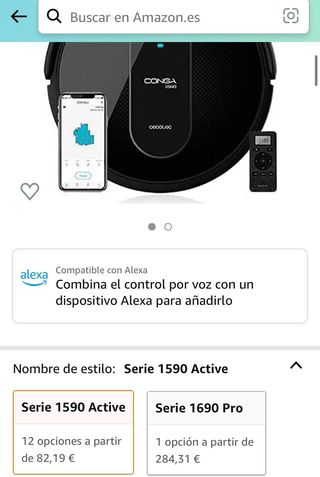 Cecotec Robot Aspirador Conga Serie 1590 de segunda mano por 40 EUR en  Málaga en WALLAPOP