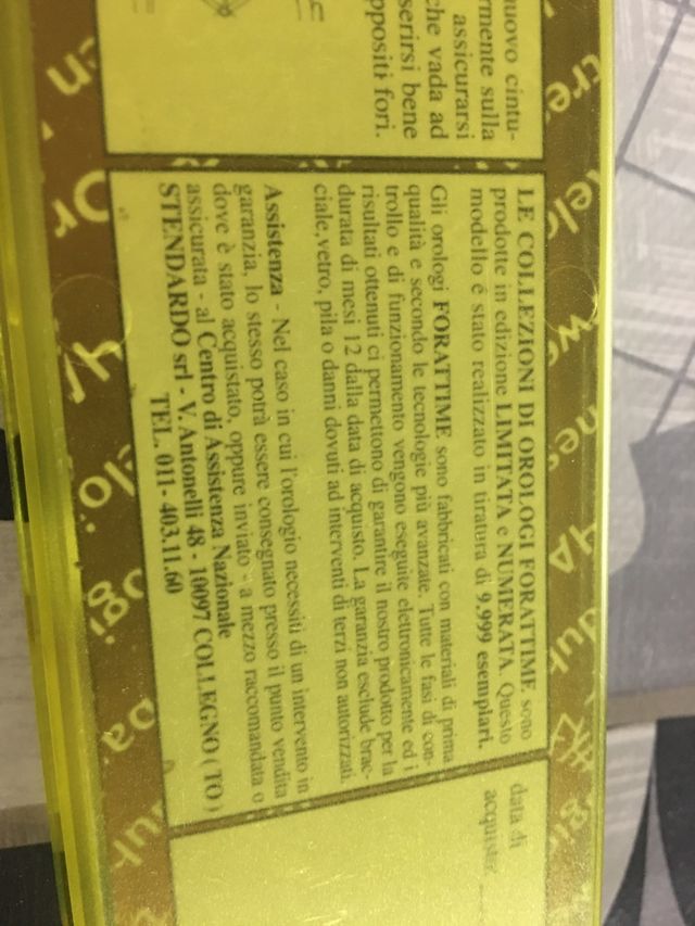 Orologio Forattime Collection