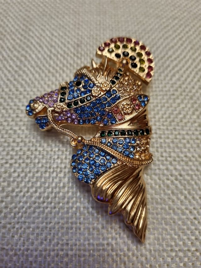 precioso broche en pedreria caballo NUEVO