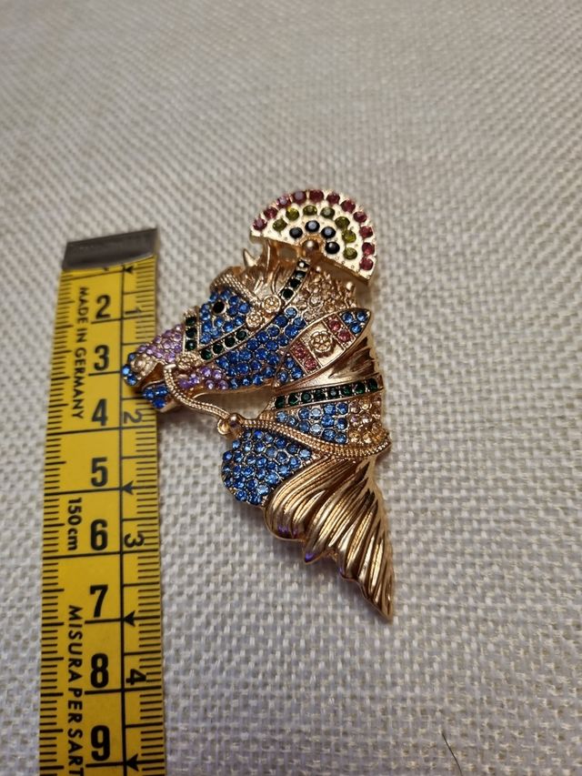 precioso broche en pedreria caballo NUEVO
