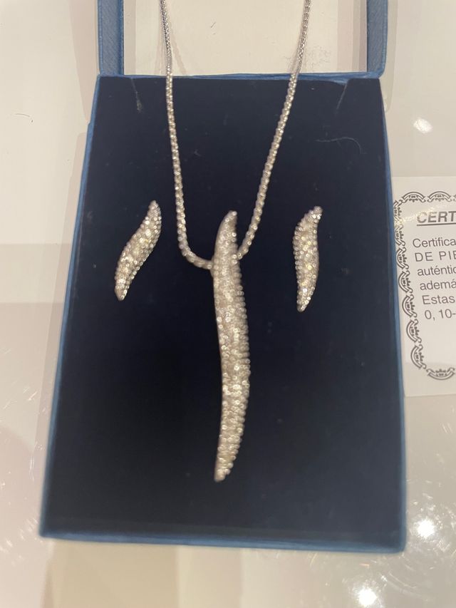 Conjunto de cadena con colgante y pendientes