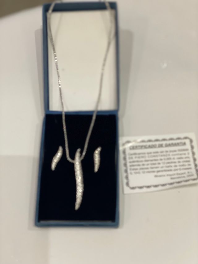 Conjunto de cadena con colgante y pendientes